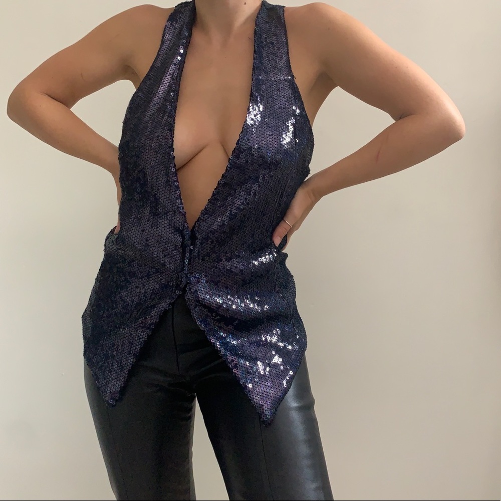 Vintage Sequin Vest Top